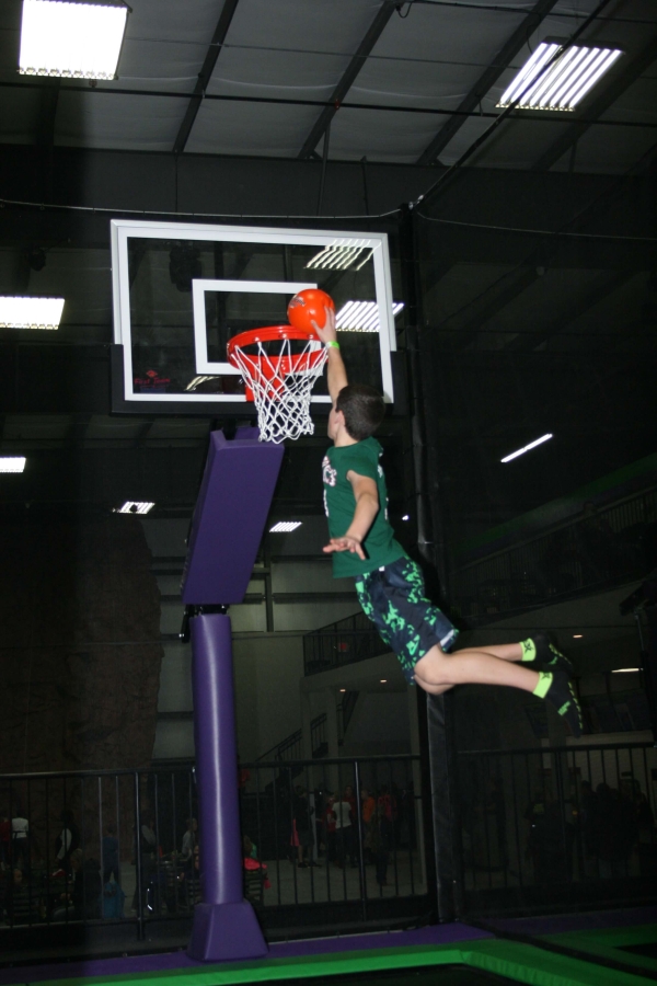 Boy Dunking 